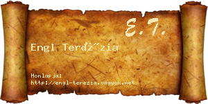 Engl Terézia névjegykártya